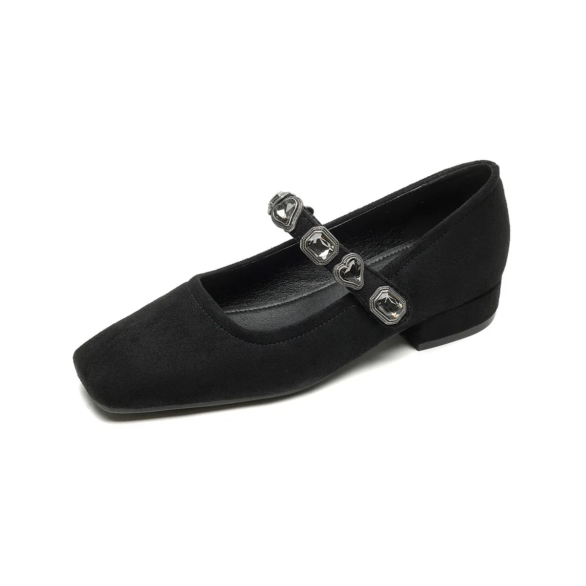 New spring women's shoes Leopard print design Mary Jane shoes Women's casual high heels and boat shoes Office and party wear black