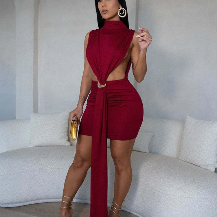 Women O-neck Ruched Stacked Bodycon Midi Mini Dress 2025 Summer Birthday Evening Party Club Vestidos Sexy Chic Dresses