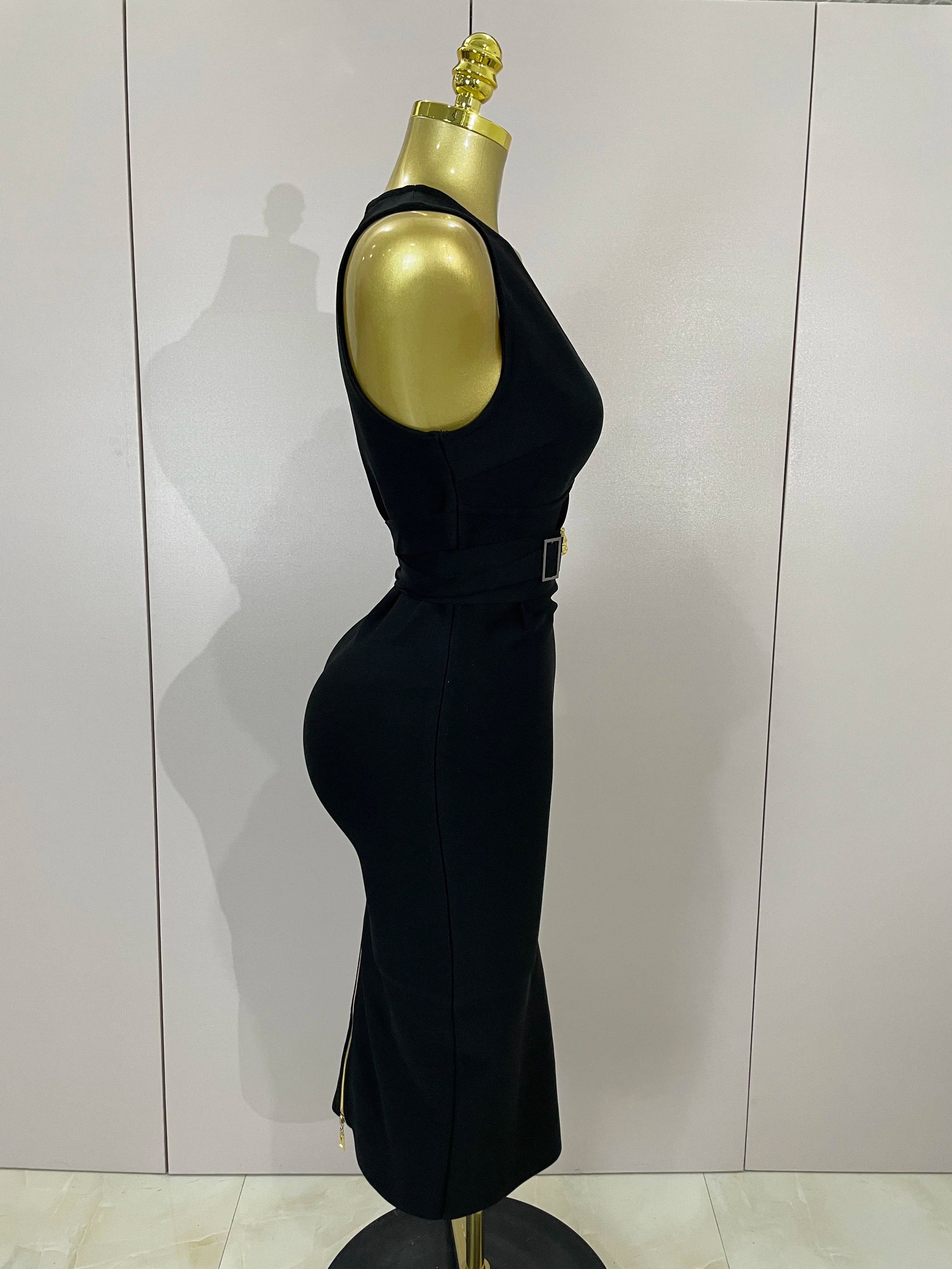 Women Elegance Sexy V-Neck Sleeveless Bodycon Bandage Dress Nightclub Party Evening Dress High Quality Luxury Birthday Dresses