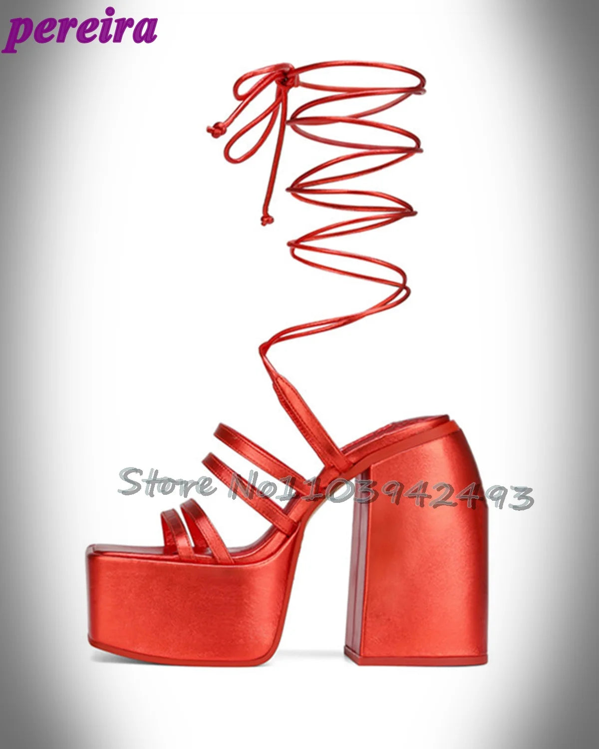 Women's Fashionable Heeled Sandals Summer Shoes Featuring Colorful Thick-soled Spiral High Heels Platform Multi Strappy Shoe New