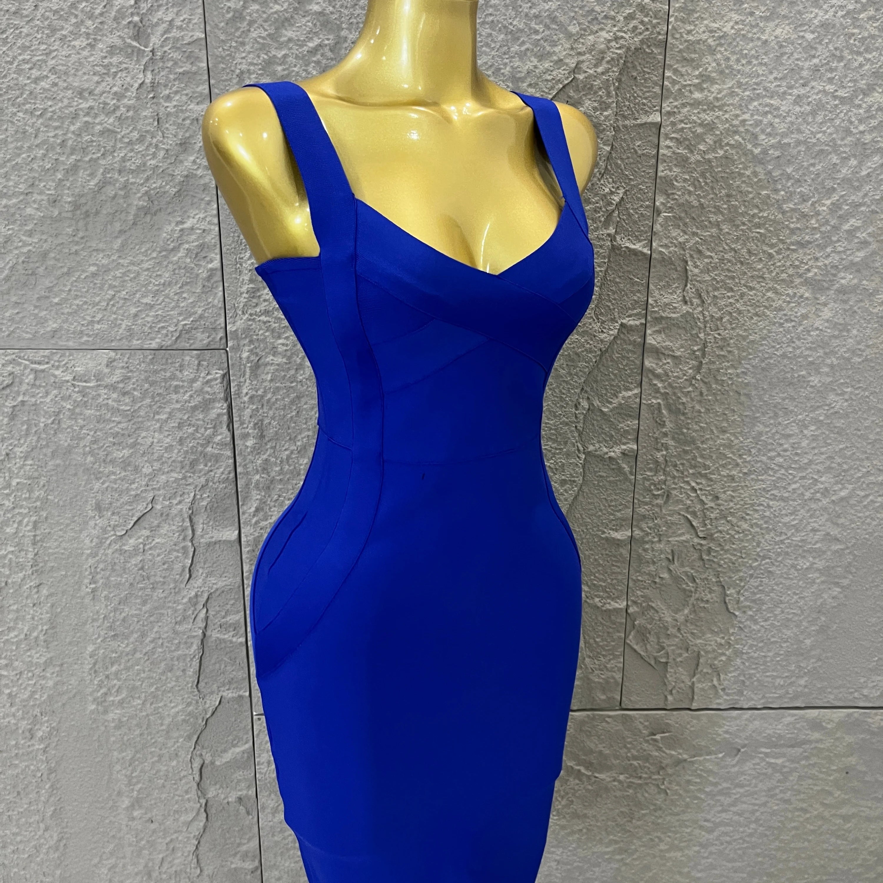 Elegant Sweetheart Neck Bandage Dress Crisscross Bust Slim Fit Midi Evening Banquet Formal Dinner Wedding Guest Cocktail Outfit