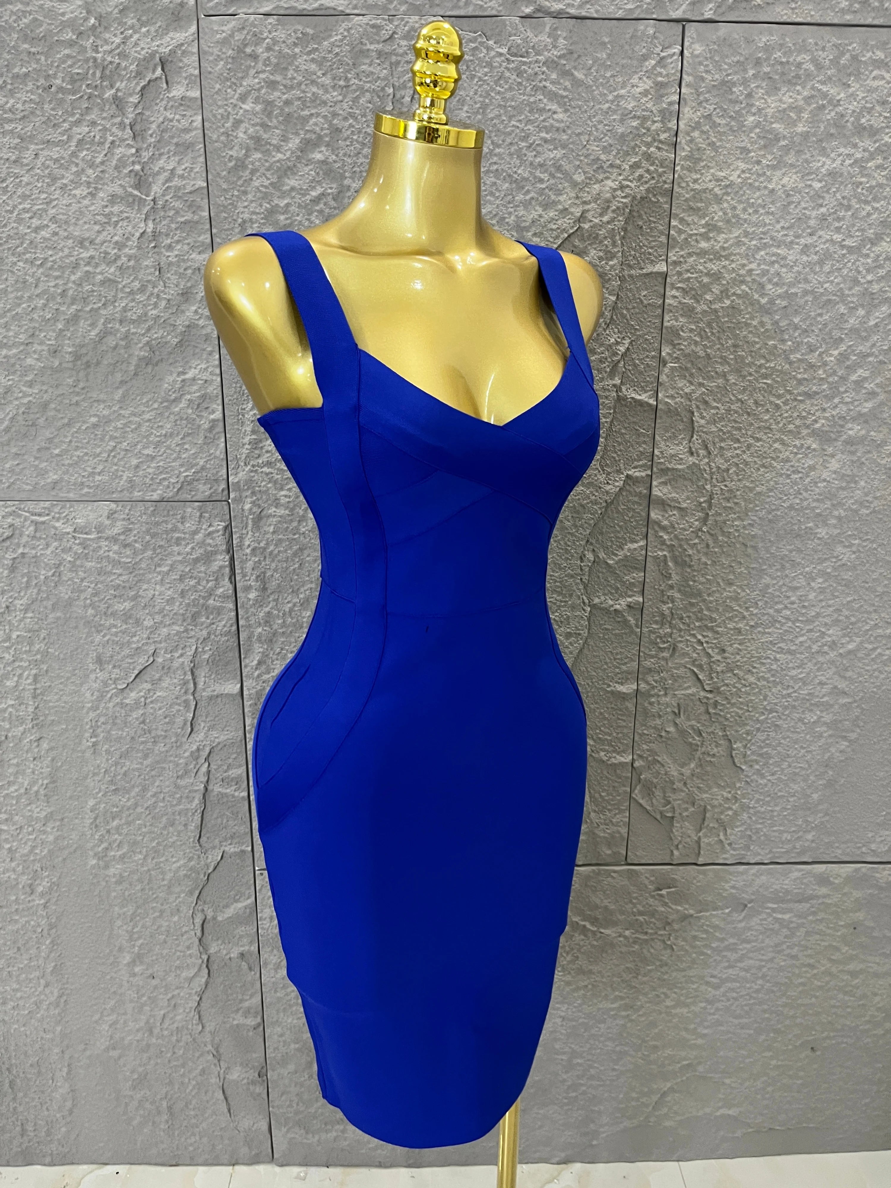 Elegant Sweetheart Neck Bandage Dress Crisscross Bust Slim Fit Midi Evening Banquet Formal Dinner Wedding Guest Cocktail Outfit