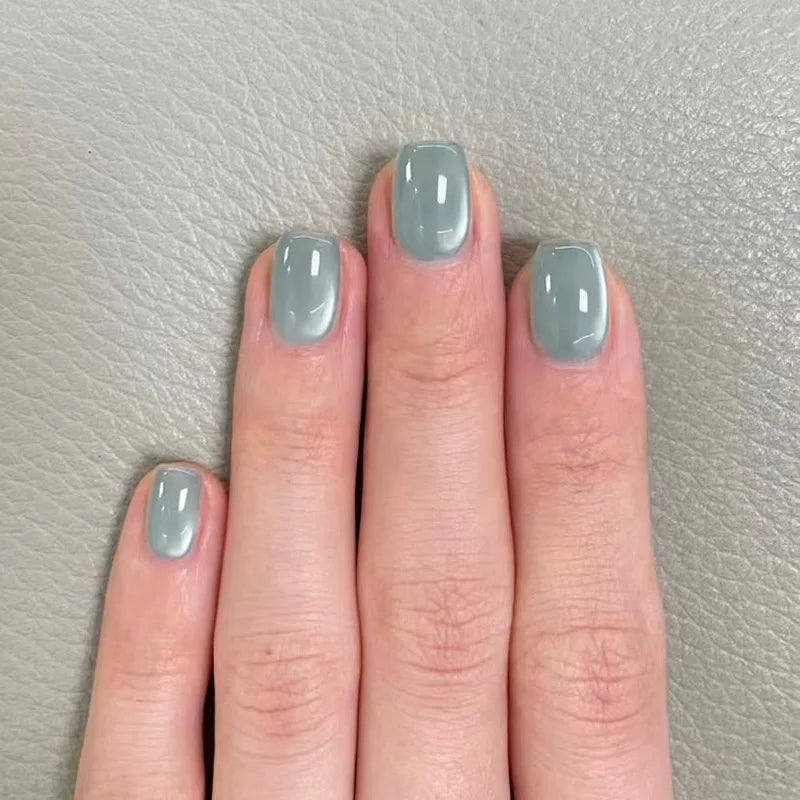 24pcs/30pcs/set fake nails for women cat eyes french nail tips purple red green brown color faux ongles press on false nail art 1899