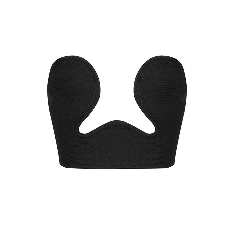 Hot Sale 10 Colors Women Sexy Strapless Bodycon Mini Tops Rayon Bandage Casual Fashion Nightclub Party Wear High Quality black