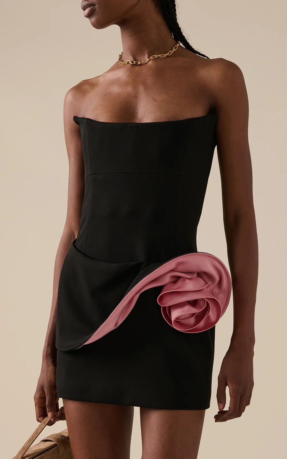 Women Sexy Strapless Pink Florals Bodycon Mini Dress Celebrate Birthday Party Cute Girls' Vacation Outfit