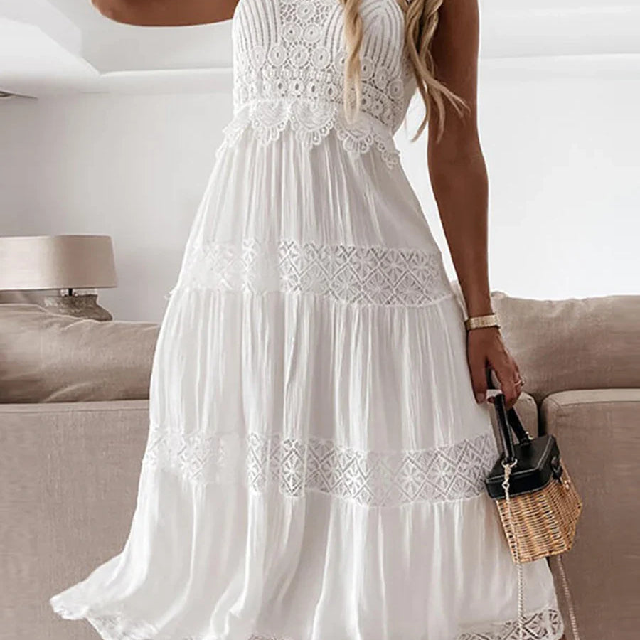 Summer White Dress For Woman 2023 Trendy Casual Beachwear Cover-ups Outfits New Boho Hippie Chic Long Maxi Dresses Elegant Party