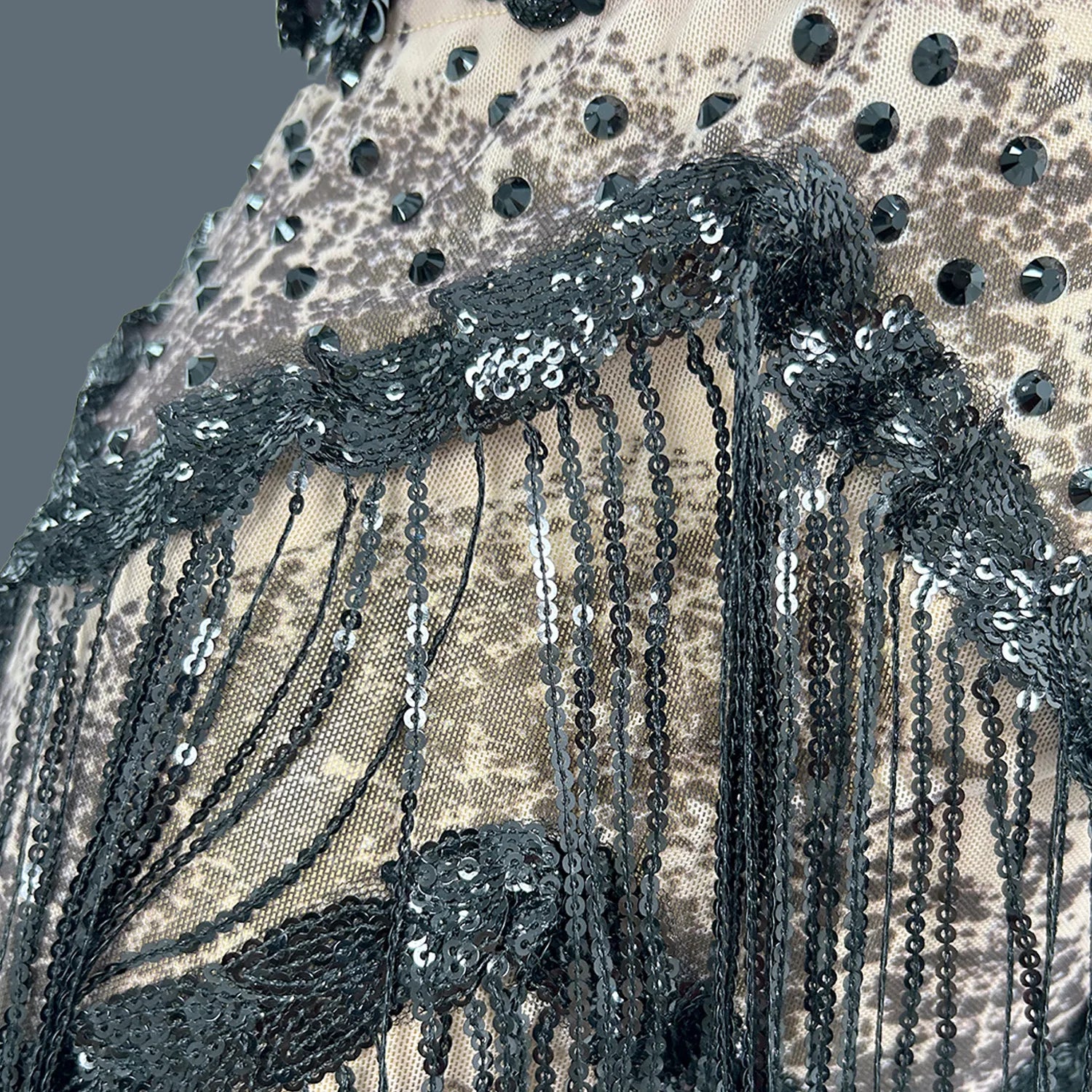 Sequins Rhinestone Sexy Tassel Dresses For Women Party Club Night Showgirl Backless Mini Dress Birthday Prom Stage Show Sanjiao