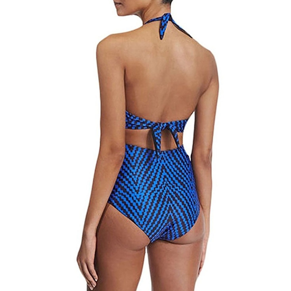 Tankini Women Swimming Suits Swimwear Stripe Cutout Tight Summer Beach Solid Push Up Micro Monokini Sexy Swimsuit