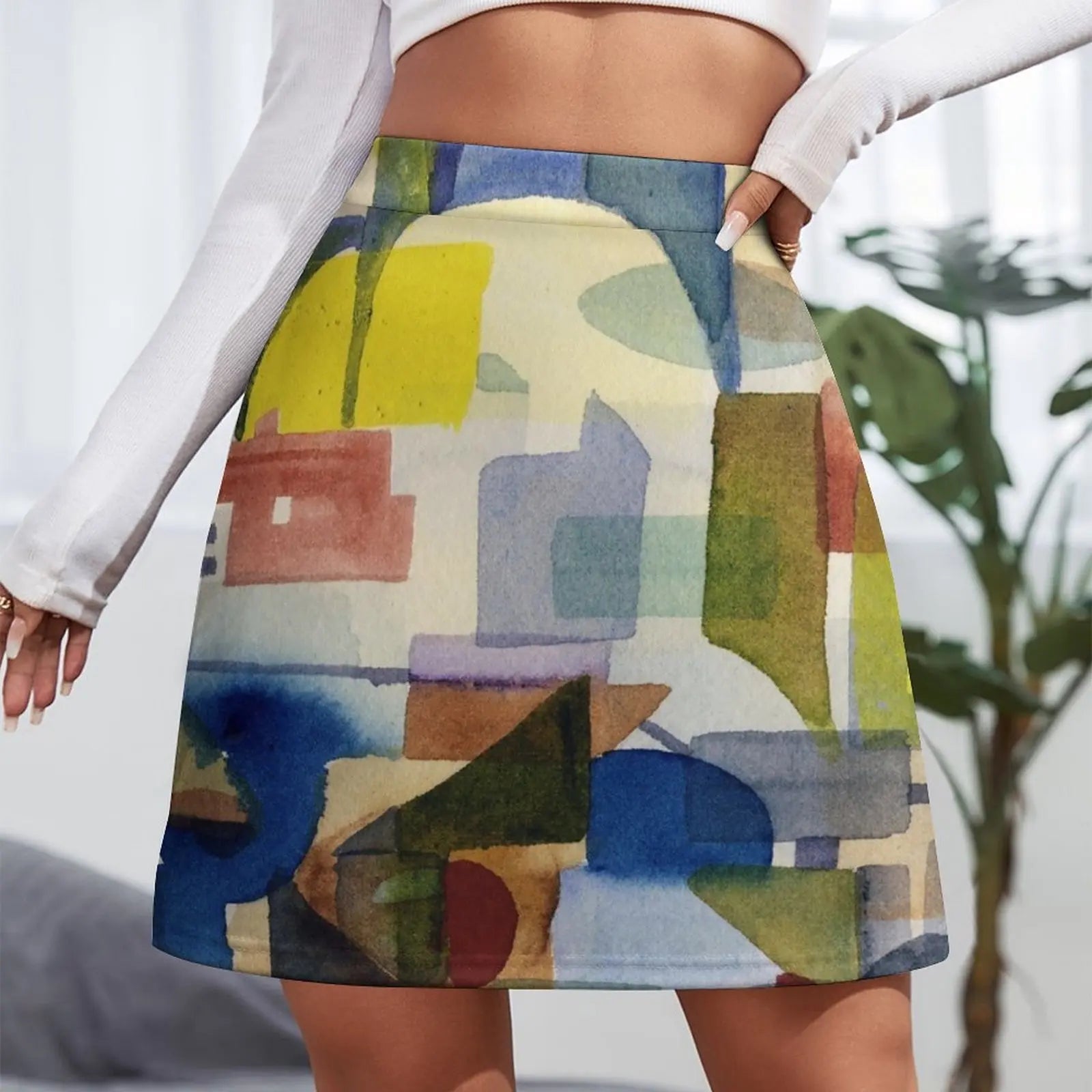 Cityscape with Clouds Mini Skirt luxury designer clothing women skirts summer woman micro mini skirt extreme