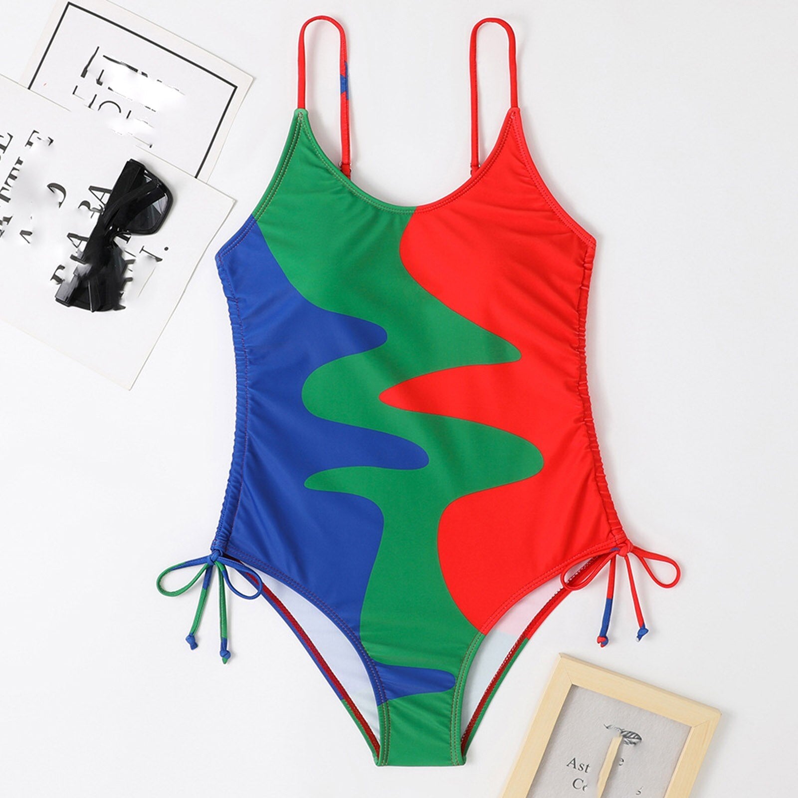 Sexy One Piece Swimsuit High Cut Floral Printed Swimwear Summer Fashion