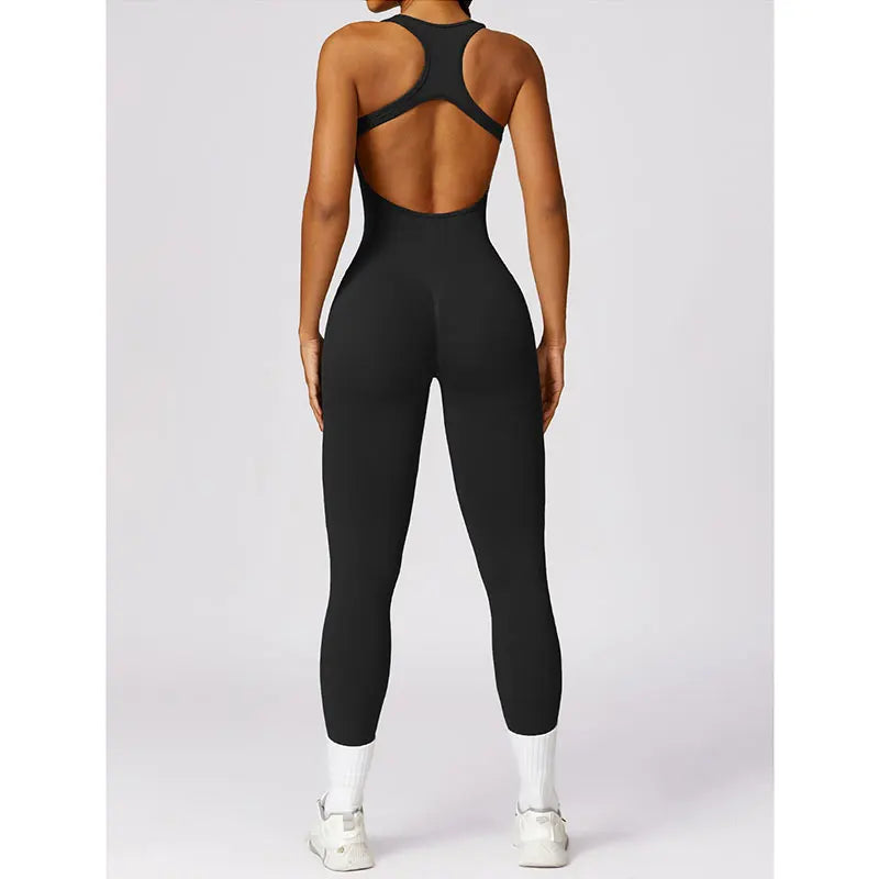 New Yoga Set Seamless Women's Jumpsuits One-Piece Gym Push Up Workout Clothes Fitness Bodysuit Sportswear Tracksuit Short Sleeve