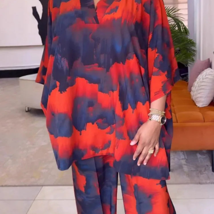 2 Piece Women Sets 2025 Plus Size Spring Autumn Matching Sets Top And Pants Suits Outfits Oversized Clothing