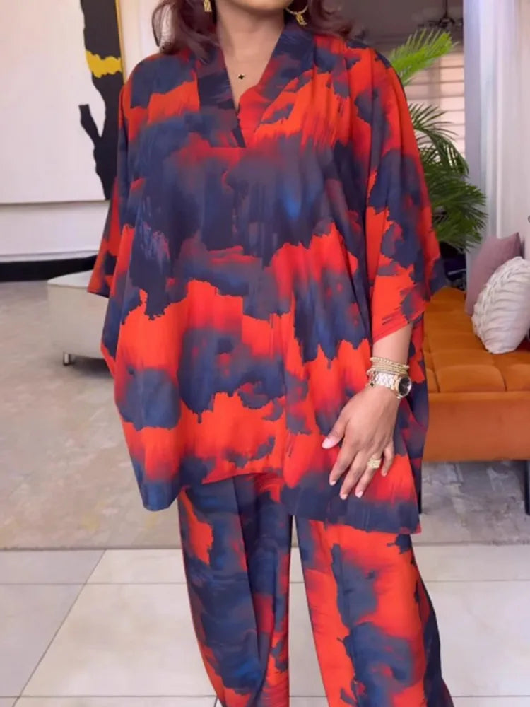 2 Piece Women Sets 2025 Plus Size Spring Autumn Matching Sets Top And Pants Suits Outfits Oversized Clothing