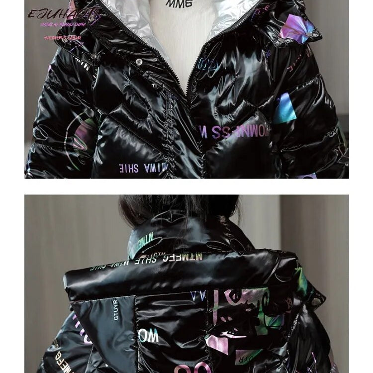 Women's Oversized Winter Coat 2024 New Mid-length Loose Jacket Ladies Elegant No-wash Parkas Korean Fashion Slim Clothes