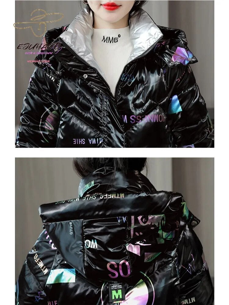 Women's Oversized Winter Coat 2024 New Mid-length Loose Jacket Ladies Elegant No-wash Parkas Korean Fashion Slim Clothes