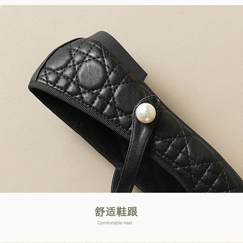 New spring women's outdoor shoes Round toe design Black Mary Jane shoes Ladies casual flat shoes Work shoes Boat shoes 41-43