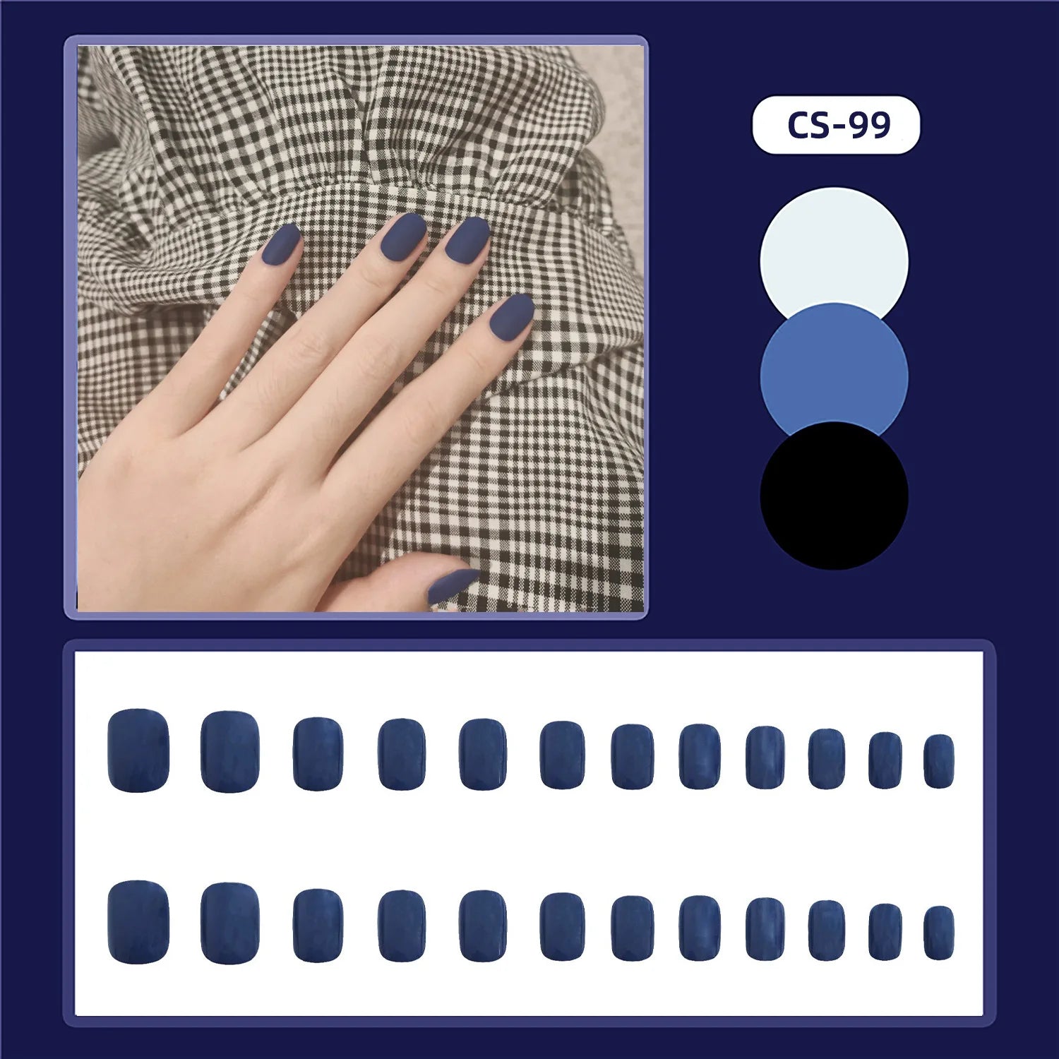 24pcs Short Nude Color False Nails Khaki Matte Fake Nails Tips Wearable Detachable Ins Simple Korean Style Press on Nails 5