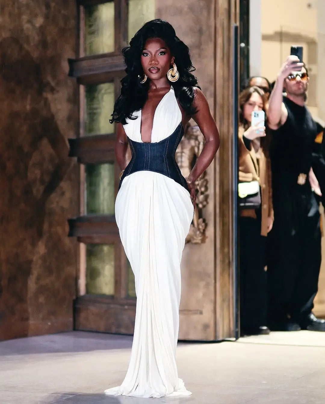 2025 New Runway Women Sexy Halter Backless Off the Shoulder Bodycon Tunic Dress Celebrity Evening Party Red Carpet Outfit