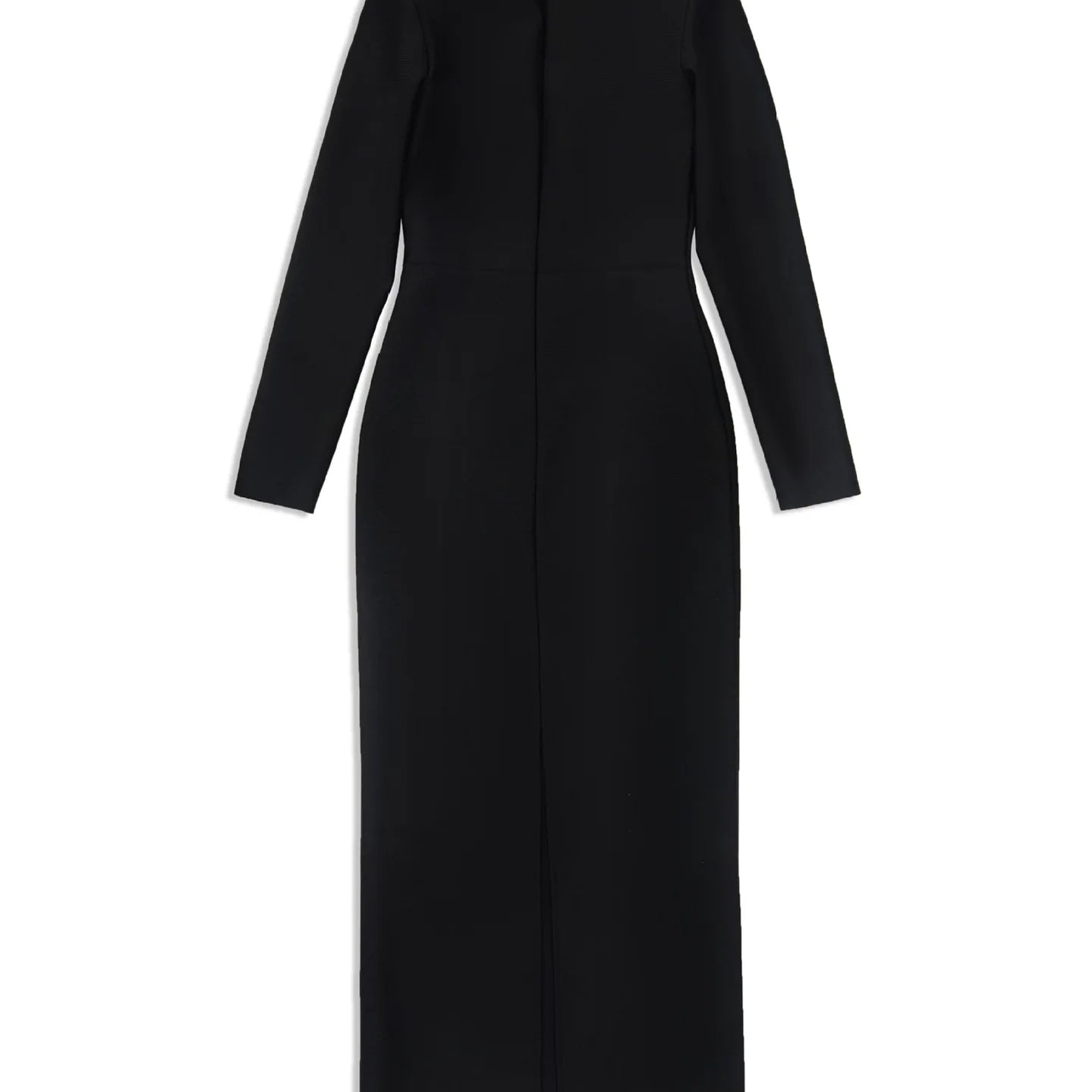 Top Women Long Sleeve Shinning Crystal Keyholes Bodycon Bandage Long Dress Elegant Evening Party Celebrate Outfit