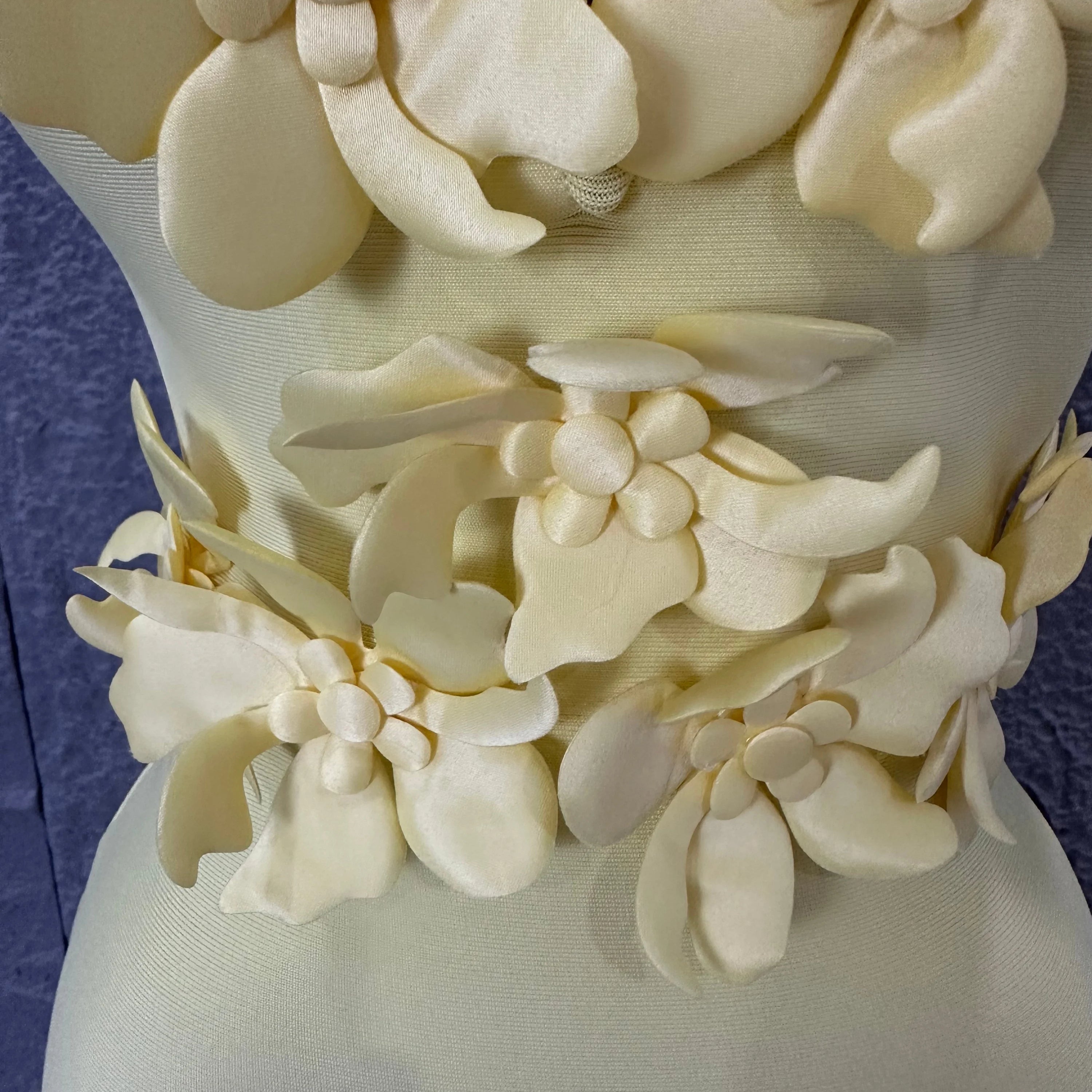 Elegant Yellow Strapless Sweetheart Neck Mermaid Dress 3D Flower Fitted Flare Hem Evening Birthday Gala Banquet Party Outfit