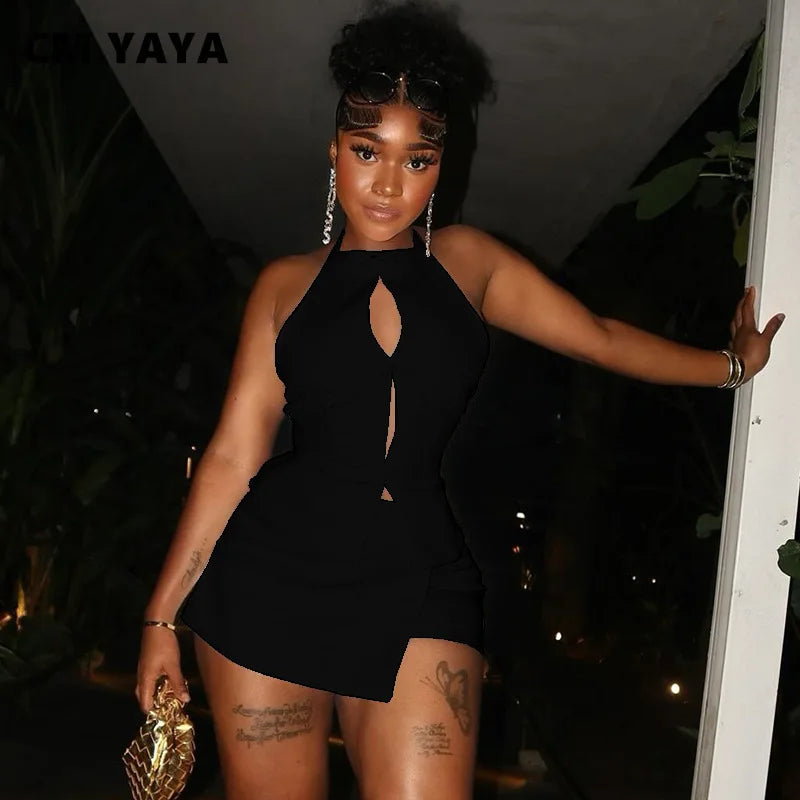 2025 Summer Women's Set Sleeveless Hollow Out Top+ Skirts Shorts Cute Street Two 2 Piece Sets Street Outfits Tracksuit