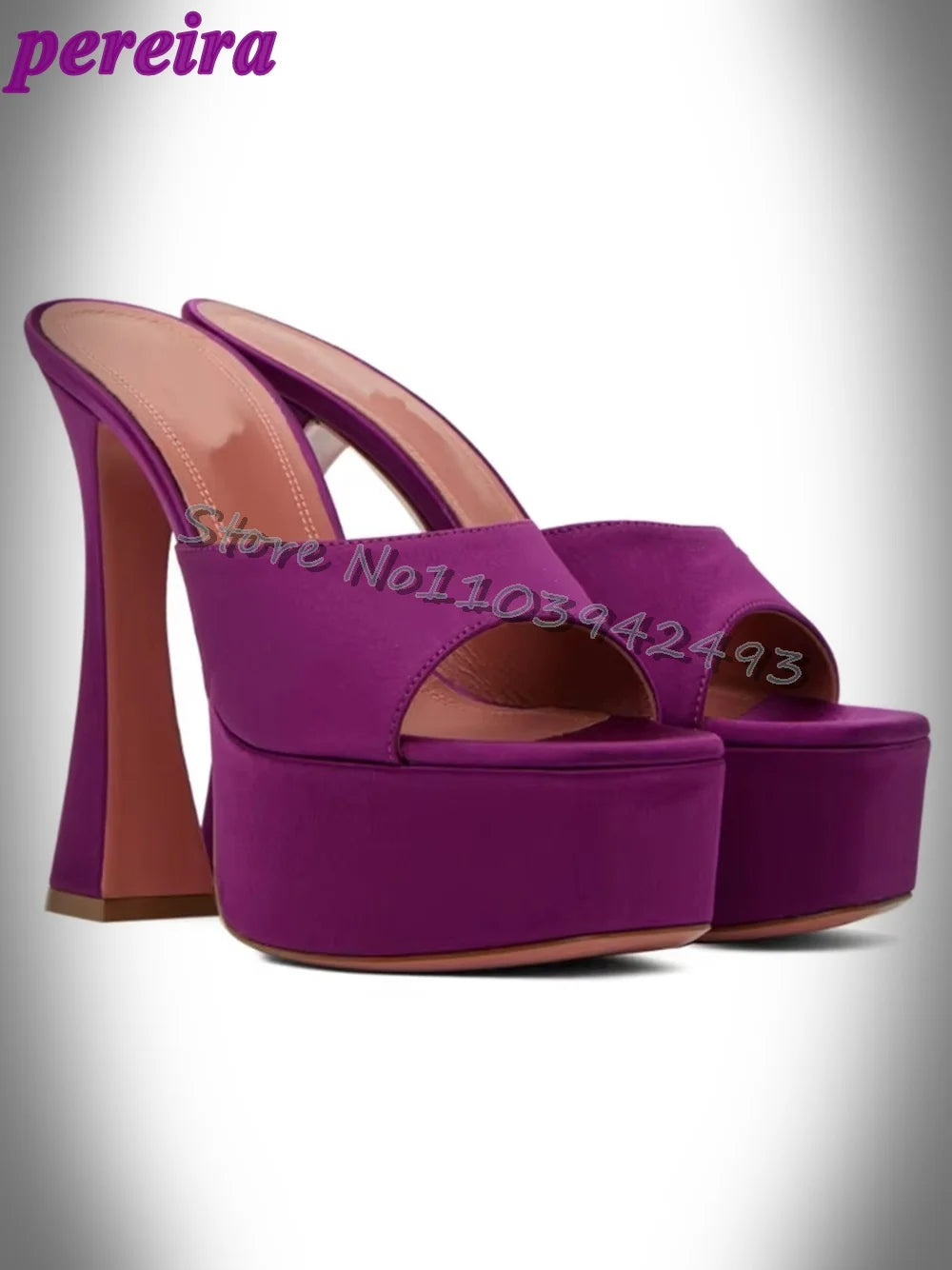 Black Velvet Platform Sandals Square Chunky Heels Women's High Heel Shoes for Party Wedding Female Dress Shoe Platform Sandals w