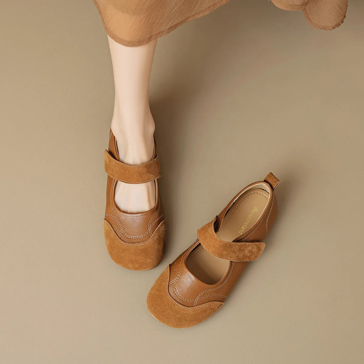 2024 Spring Women's Flat Shoes Korean Style Mary Jane Ladies' Casual Leather Flat Boat Shoes Loafers Work and Party Wear 41-43