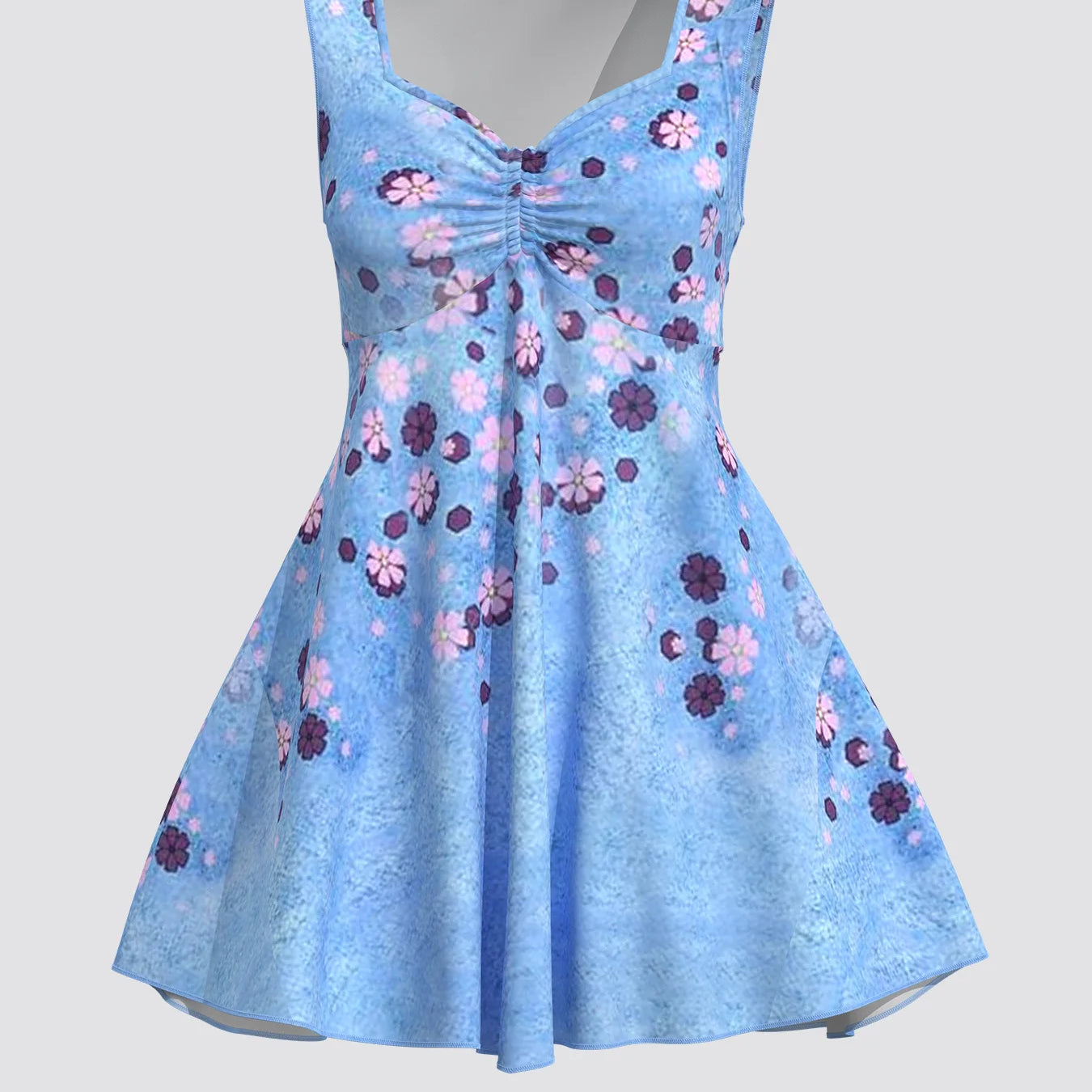 Casual Women Plus Size Two Piece Set Square Collar Floral Printed Tank Tops and Cropped Trousers Summer Matching Sets 2025