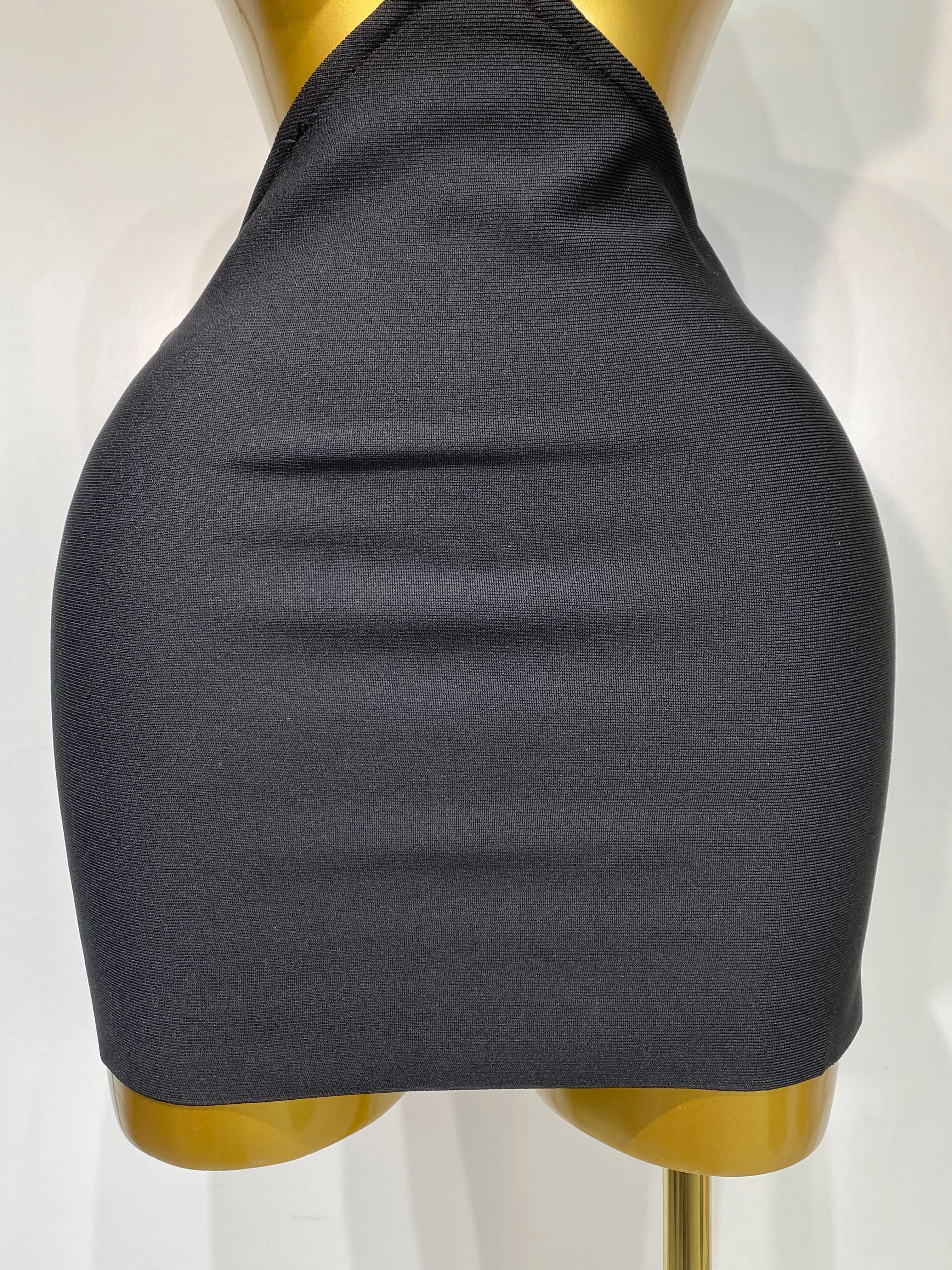 Women Sexy Backless Black Cut Out Bow Tie Bodycon Bandage Dress 2025 Celebirty Elegant Evening Party Luxury Birthday Dresses