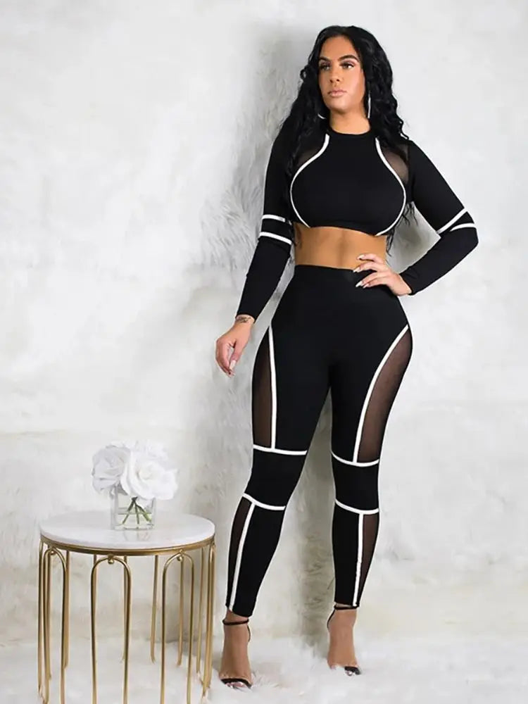 Fitness Set Sport Tracksuit Yoga Set One Piece Workout Long Sleeve Seamless Sportwear Gym Set Push Up Bodysuit for Women 2024