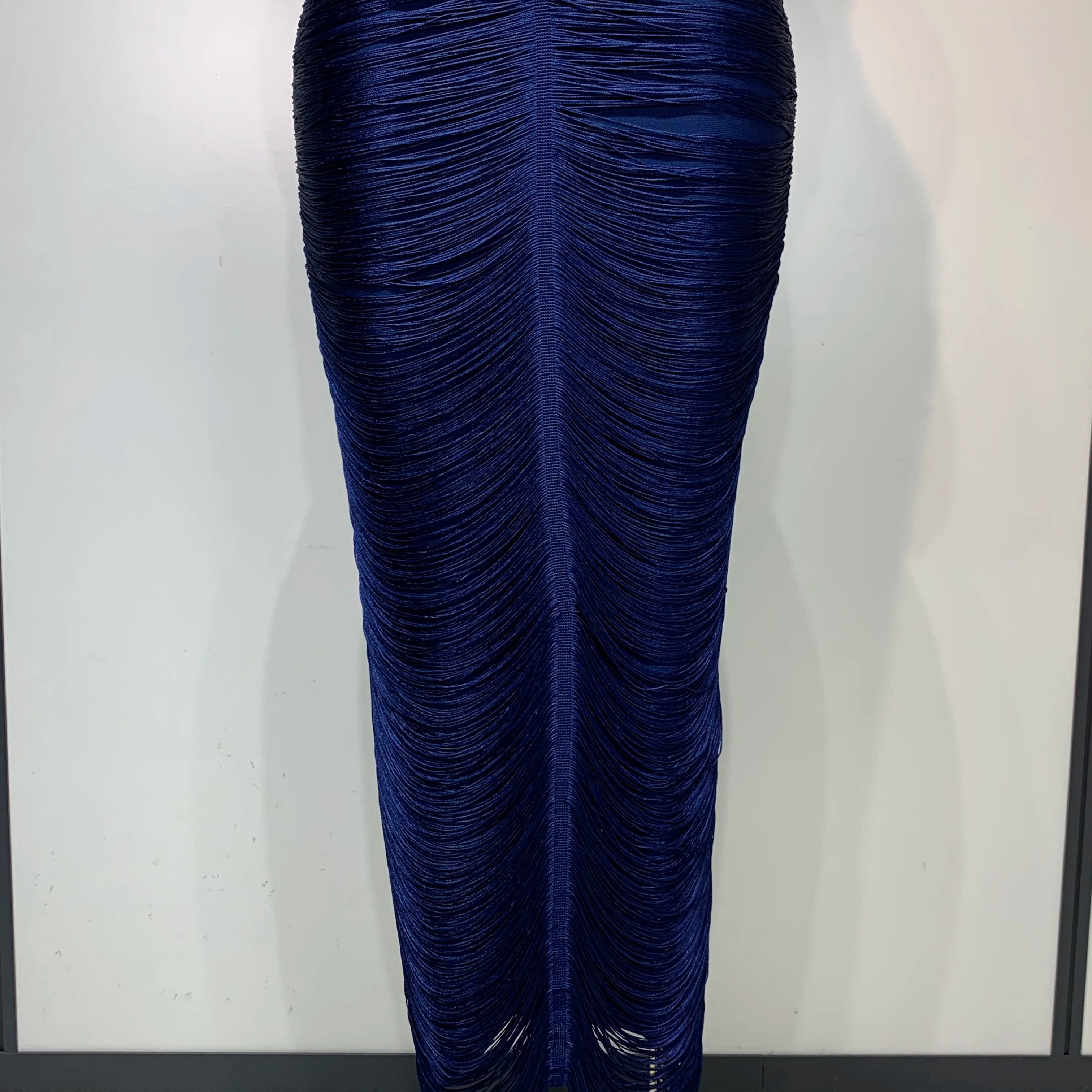 Women's Fashion Tassel Split Hanging Neck Bodycon Dress Elegant Celebrity Evening Party Luxuru Birthday Wedding Guest Dress