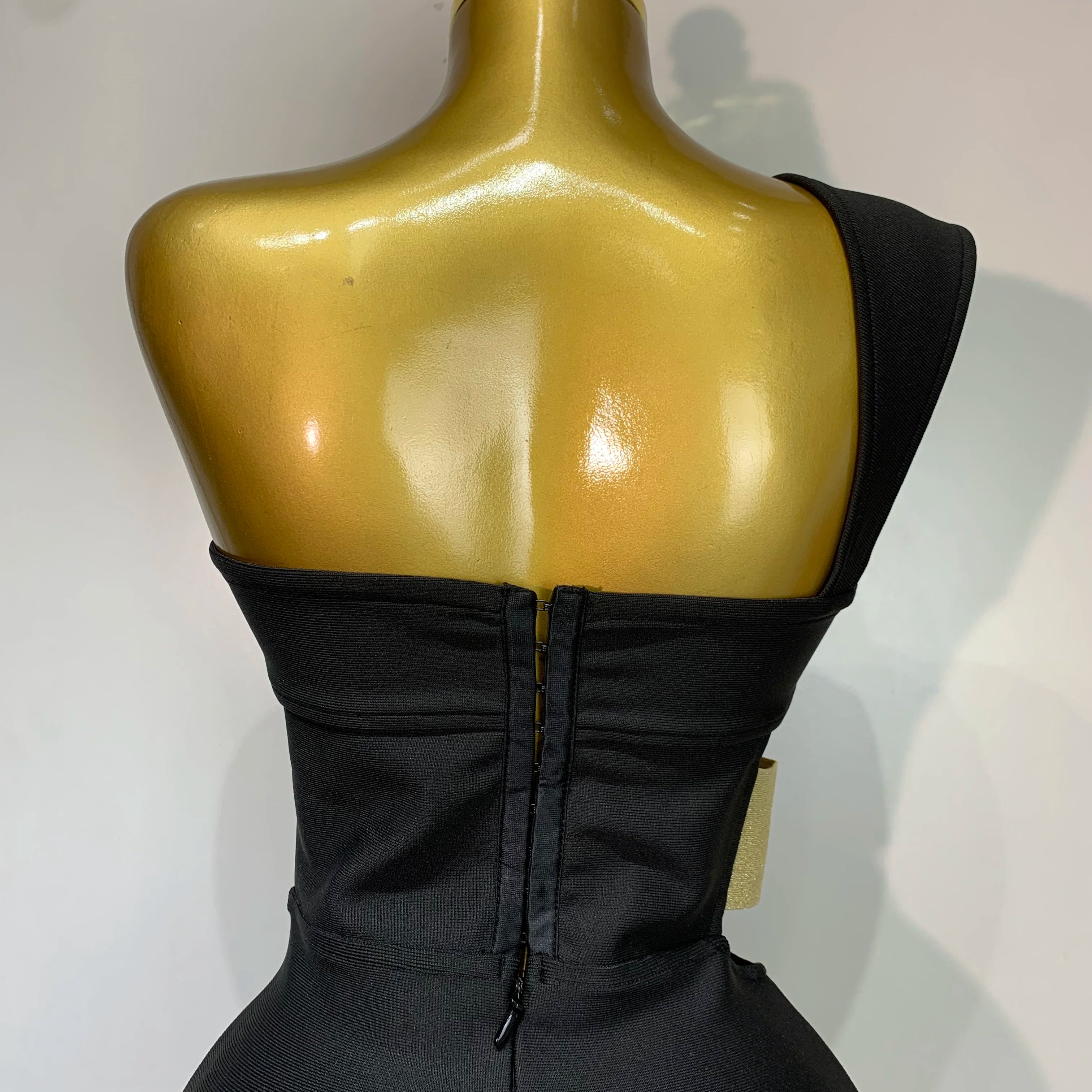 Luxury Birthday Dress Women Sexy Backless Black Bodycon Bandage Mini Dress Celebrate Birthday Evening Party Fashion Dress