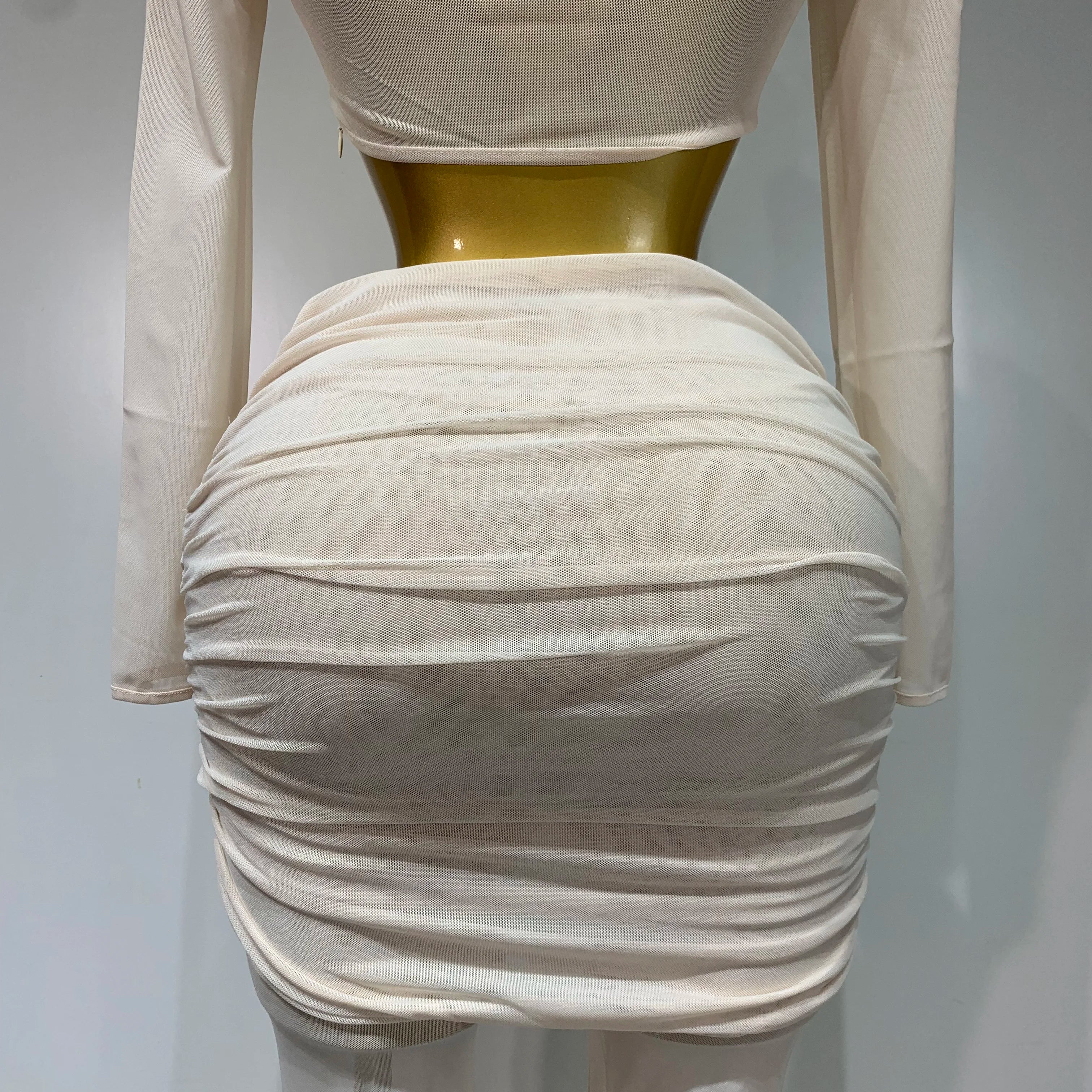 Women Sexy Mesh See Through Long sleeves Pant Sets Elegant Fashion Street Two Piece Set Club Birthday Evening Party Outfit