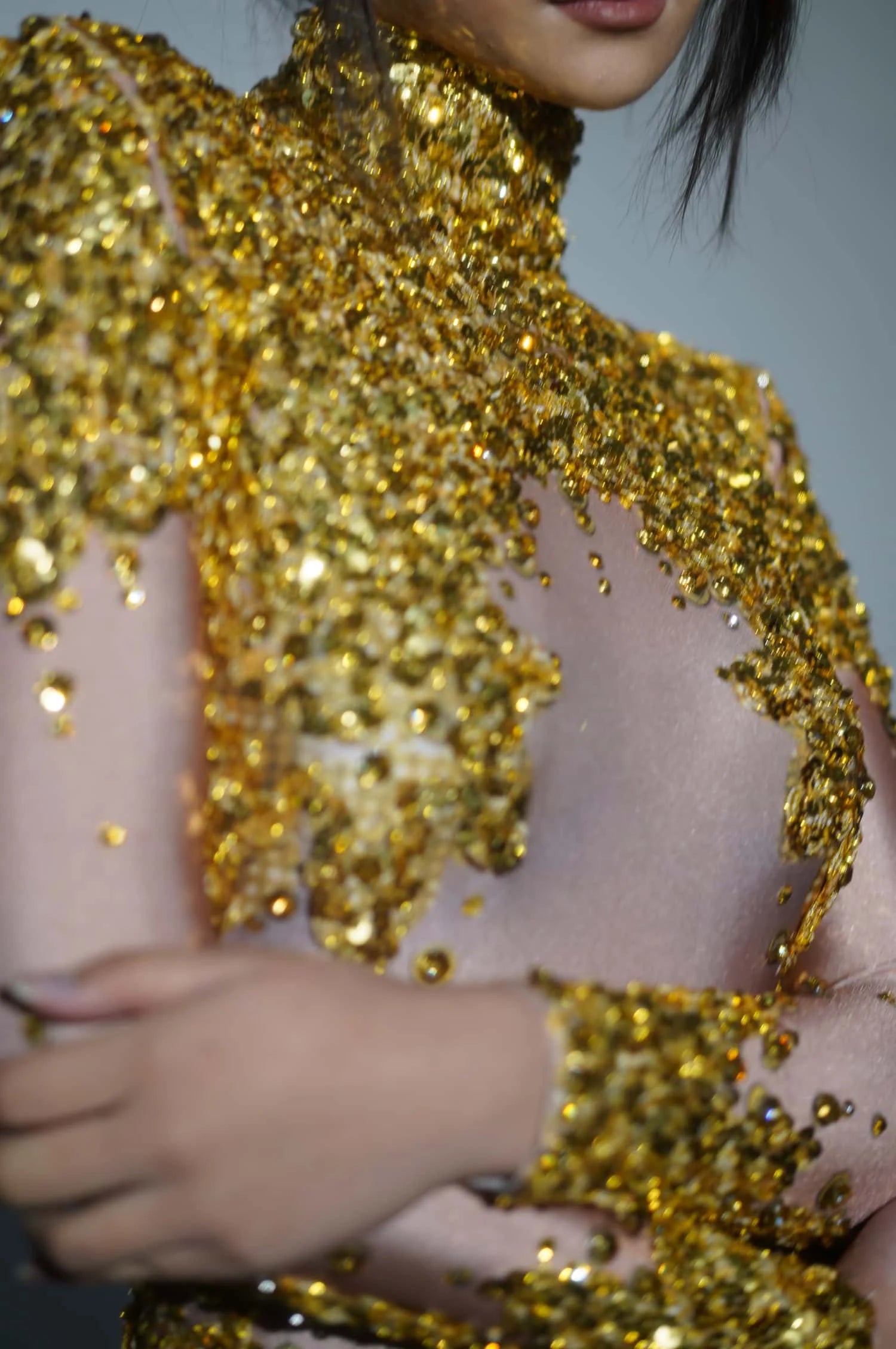 Sparkly Crystals Sequins Women Bodysuit Nightclub Stage Performance Outfit Carnival Party Showgirl Sexy Fancy Bodysuit Yiniang