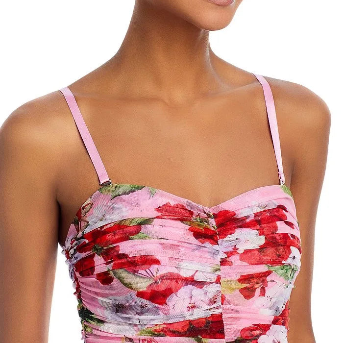 Print Color Women Sleeveless Sexy Strap Bodycon Mid-calf Dress Celebrate Nightclub Party Vacation Birthday Dress Wholesale