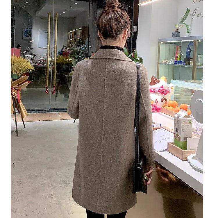 Winter Jackets for Women 2024 Autumn Korean Fashion Loose Mid-length Trench Coat Vintage Thick Suit Women's Clothing Outerwears