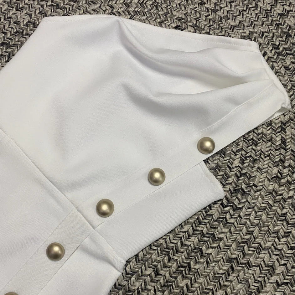 White Color Women Sexy One Shoulder Button Bodycon Mini Dress Rayon Bandage Fashion Nihtclub Party Elegant Evening Party Dress