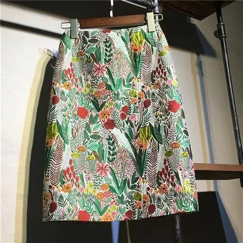 Autumn 2023 High Waist A-line Skirts Light Mature One Step Skirt Ladies Medium Length Retro Wrapped Hip Skirt Jacquard Skirt 5