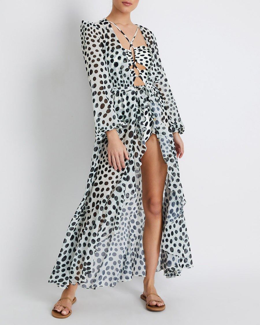 Women's Cutout Bikini - Swimming Suit Bandage Dots Fashion Lace-up One Piece Swimsuit Backless Tight Stripe Summer Beachwear Only Cover Up