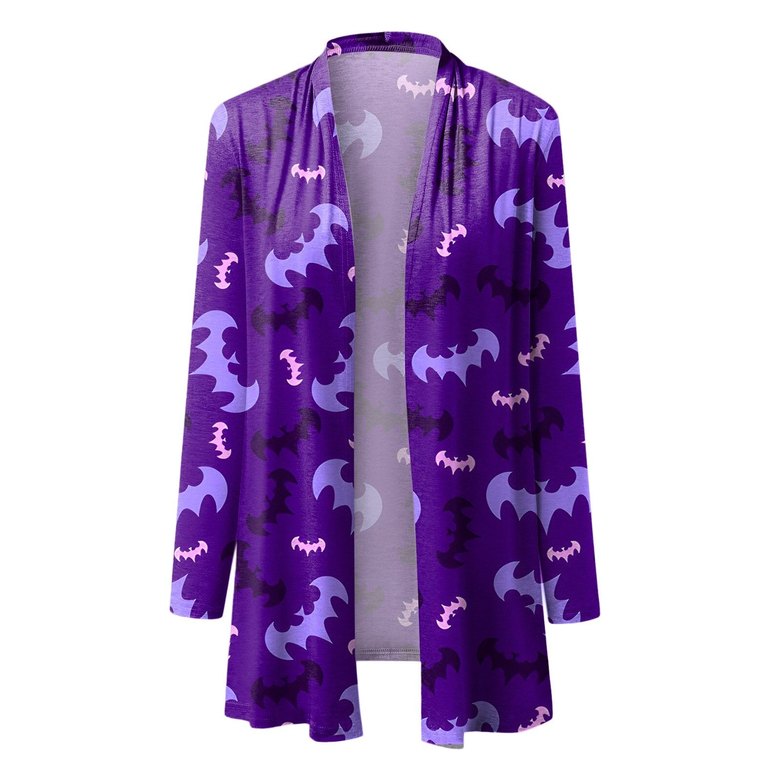 Women Halloween Cardigan Coat Fashionable Pumpkin Animal Cat Vat Printing Jacket Long Sleeve Coat Female Autumn Winter Clothes