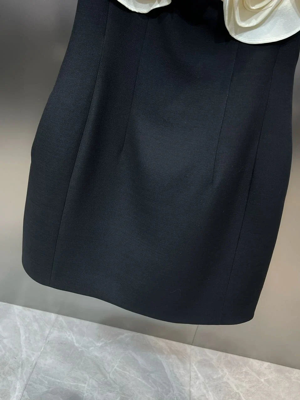 PREPOMP Spring Sleeveless Petals Appliques Design Contrast Color Slim Waist Short Dress Women GM986