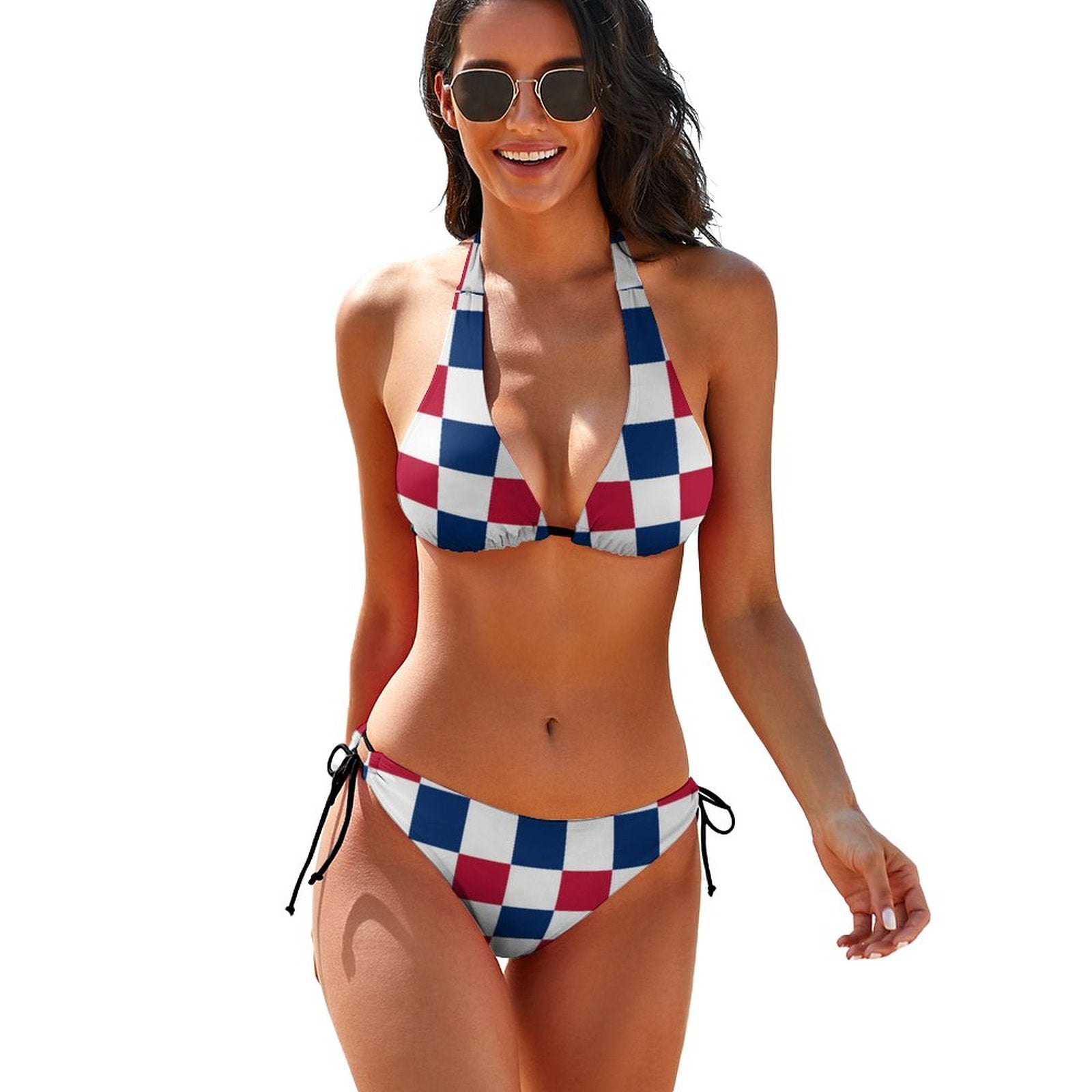USA Flag Print Bikini Swimsuit Push Up American Stars Stripes Bikinis Set Sweet Swimwear Graphic Swimsuits Sexy Sport Beachwear