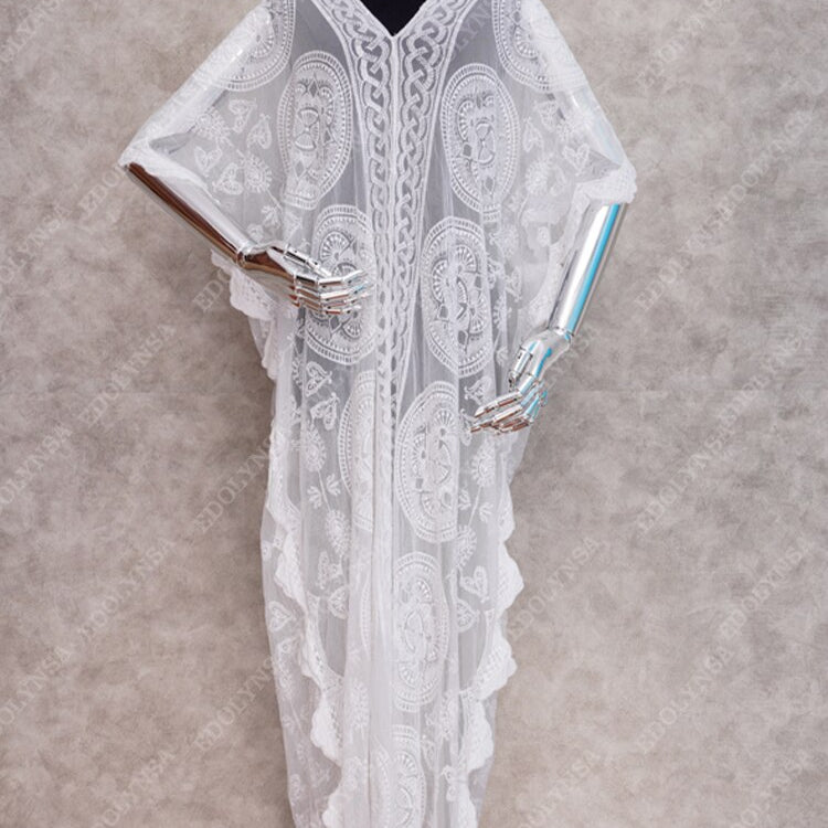 Sexy Kaftan Beach Pareo Beachwear Swim Suit Cover-ups Playa Pareo Beach Tunic See-through