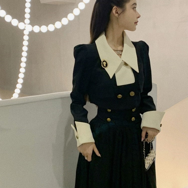 Spring New Elegant 2 Piece Sets Womens Vintage Black Blazer Skirts Suit Femme Outfits Autumn Korean Fashion y2k Clothes