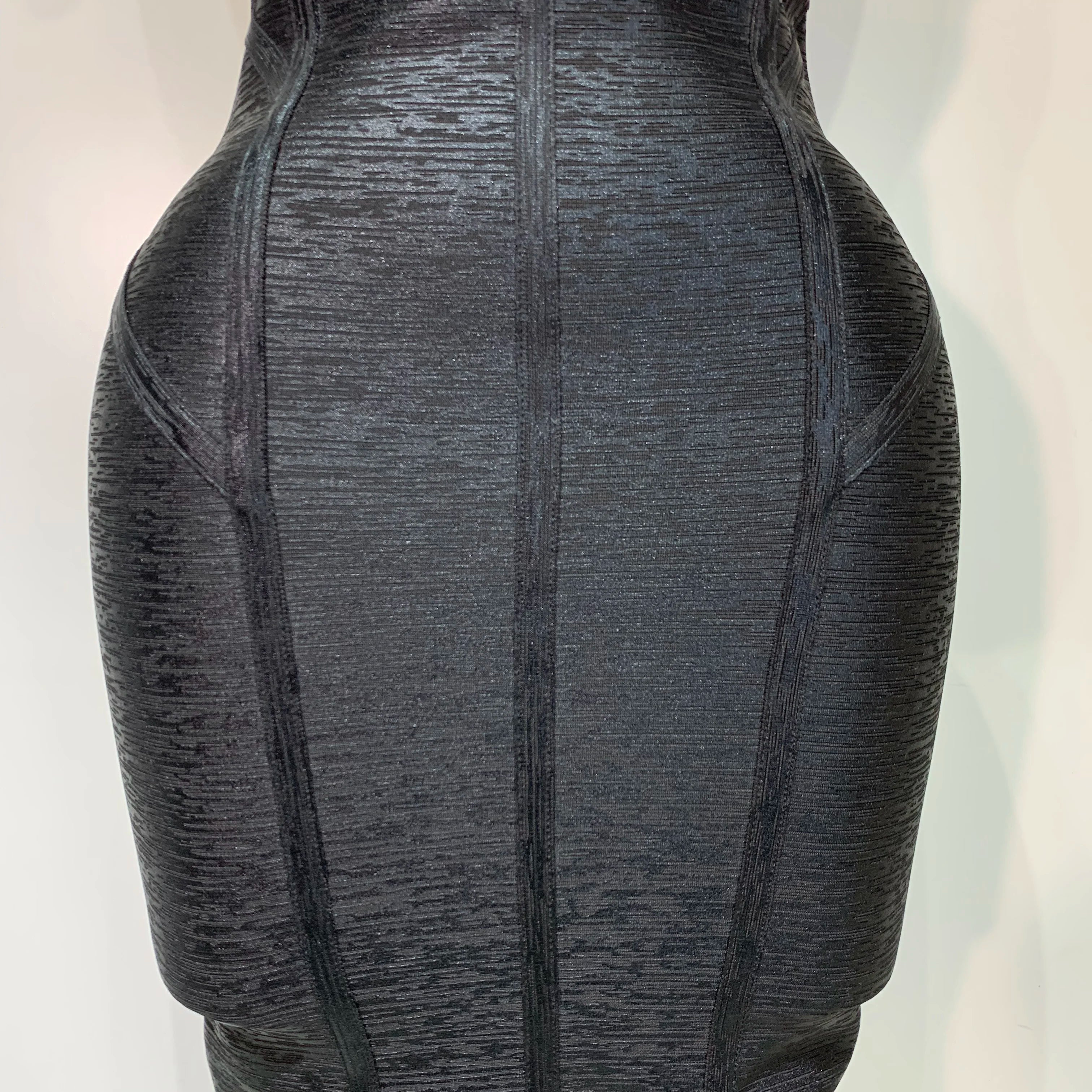 2025 New Women Sexy Strapless Black Foil Color Bodycon Bandage Dress Fashion Celebrate Evening Party Luxury Birthday Dresses