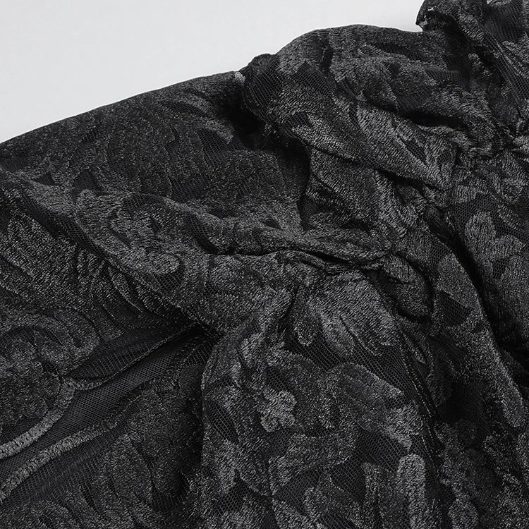 Black Lace Appliques Long Dress for Women Rhinestones Halter High Slit Diamonds Sleeveless Trumpet Cocktail Evening Gown