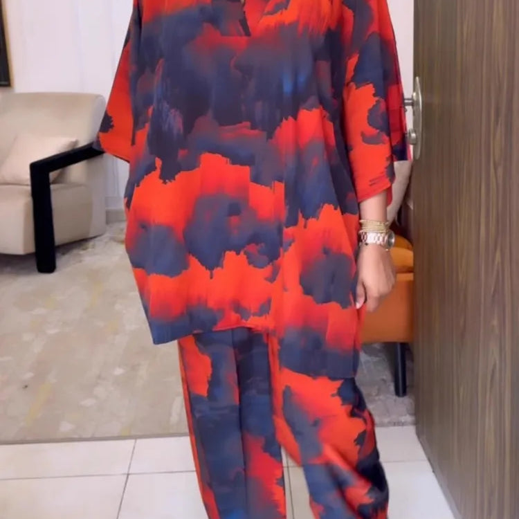 2 Piece Women Sets 2025 New Arrival Plus Size Spring Autumn Matching Sets Top And Pants Suits Outfits Oversized Clothing