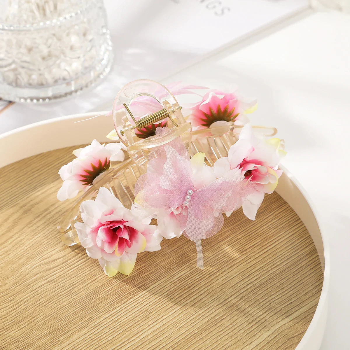 Haimeikang Large Size Flower Hair Clip Claws Hair Crab For Thick Hair Barrettes Hairpins Women Summer Fashion Hair Accessories 4667B