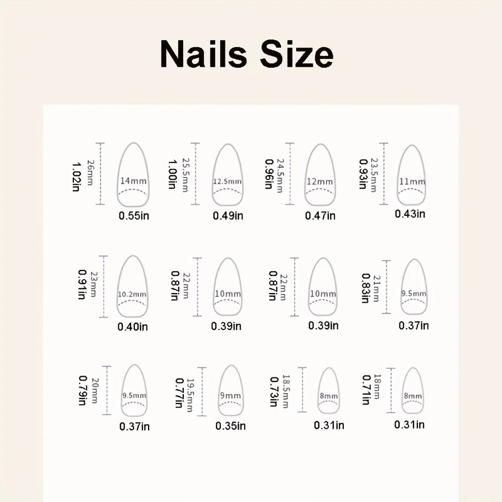 24pcs/set nude fake nails long french almond coffin tips pink grey brown fall Winter decoration faux ongles press on false nail