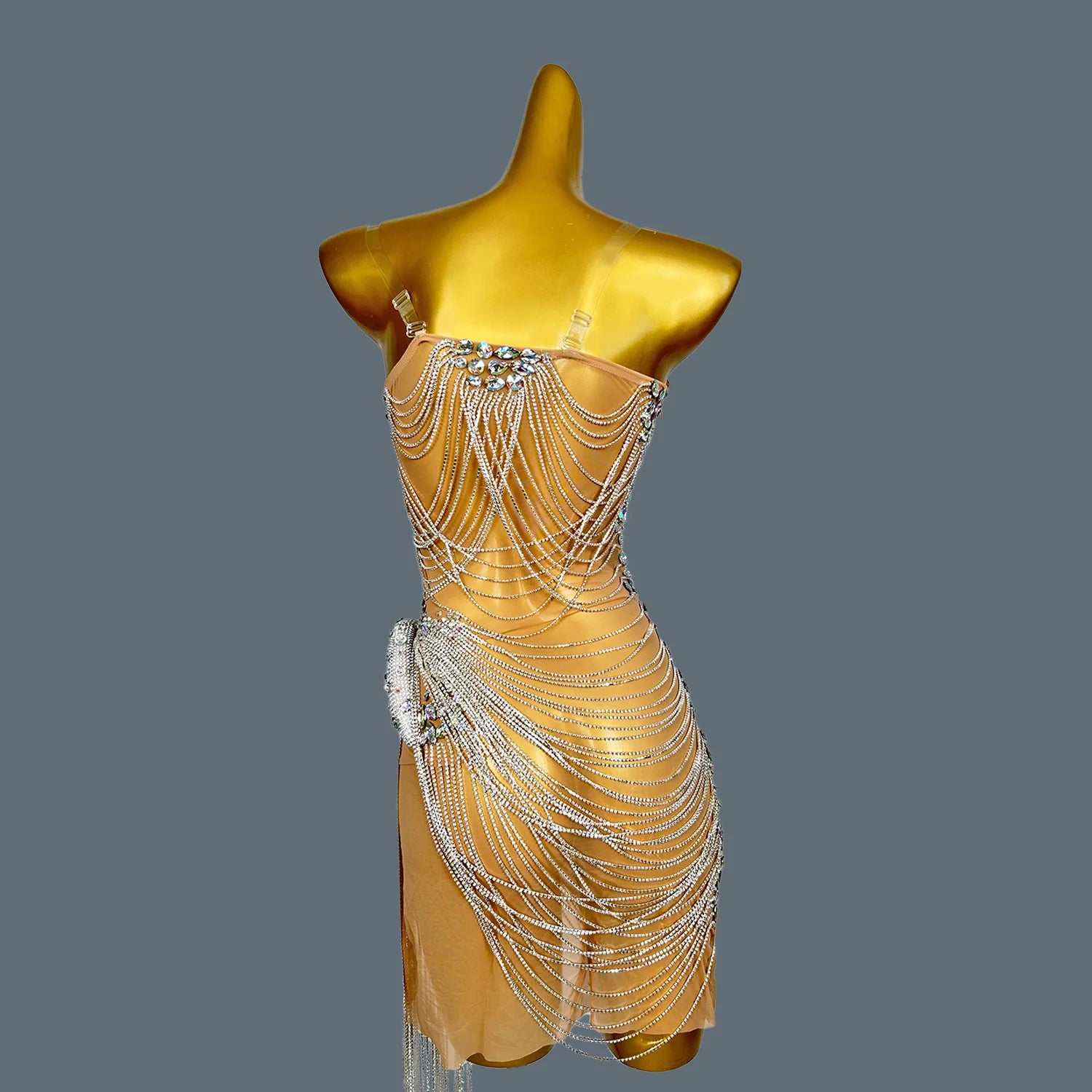 Sexy Halter Diamond Black Girls Party Mini Dress Luxury Tassel Beads Draped Cocktail Dress For Women Birthday Party Dress Luoli